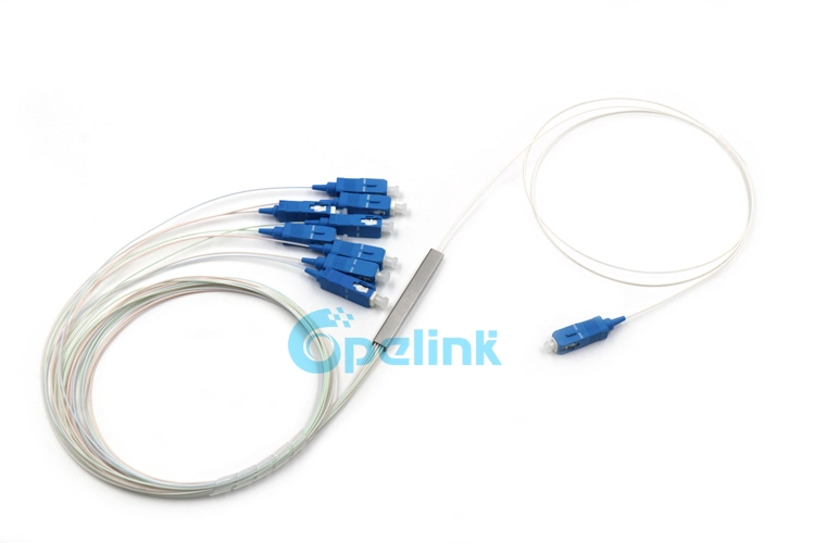 1X8 Blockless Steel Tube Optical Fiber Splitter with High Quality