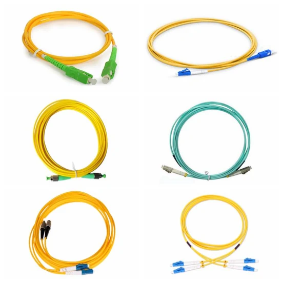 Cavo patch in fibra ottica LC Sc FC St Upc APC Cavo patch ottico duplex simplex monomodale